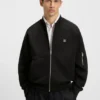 Stacked-logo zip-up sweatshirt in a cotton blend Stacked-logo zip-up sweatshirt in a cotton blend