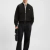 Stacked-logo zip-up sweatshirt in a cotton blend Stacked-logo zip-up sweatshirt in a cotton blend