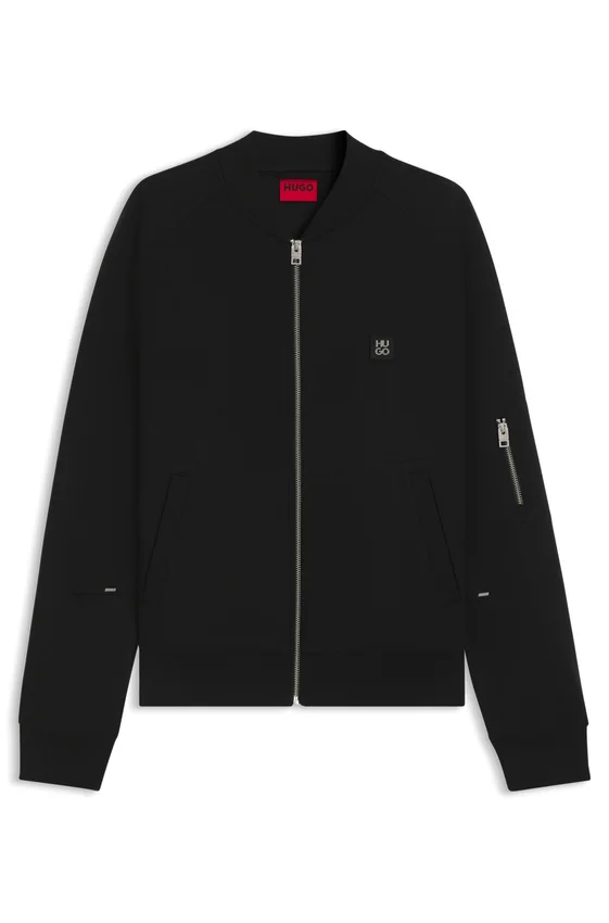 Stacked-logo zip-up sweatshirt in a cotton blend Stacked-logo zip-up sweatshirt in a cotton blend