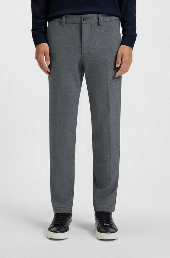 Stain-repellent slim-fit trousers in stretch dobby Stain-repellent slim-fit trousers in stretch dobby