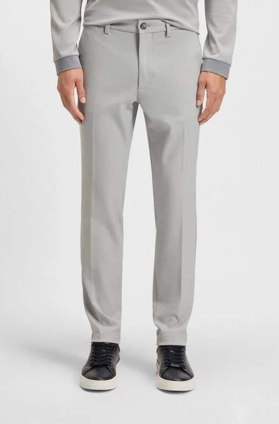 Stain-repellent slim-fit trousers in stretch dobby Stain-repellent slim-fit trousers in stretch dobby