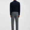 Stain-repellent slim-fit trousers in stretch dobby Stain-repellent slim-fit trousers in stretch dobby