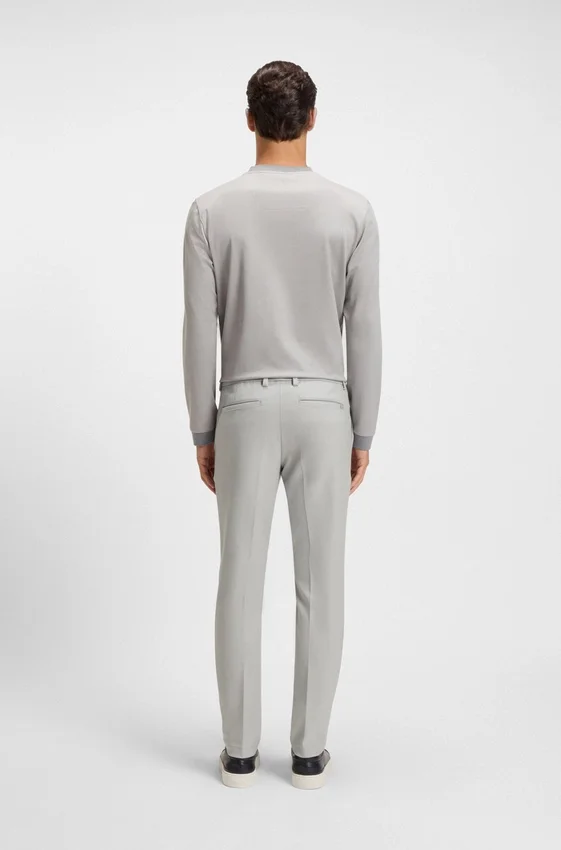Stain-repellent slim-fit trousers in stretch dobby Stain-repellent slim-fit trousers in stretch dobby