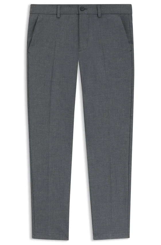 Stain-repellent slim-fit trousers in stretch dobby Stain-repellent slim-fit trousers in stretch dobby