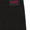 Stay-black tapered-fit jeans in stretch denim