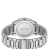Steel-bracelet watch with black plating