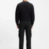 Straight-fit cargo trousers in waxed fabric Straight-fit cargo trousers in waxed fabric