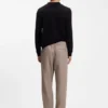 Straight-fit drawstring trousers in a linen blend