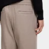 Straight-fit drawstring trousers in a linen blend