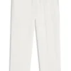 Straight-fit drawstring trousers in a linen blend