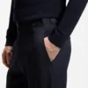Straight-fit pants in mercerized stretch cotton