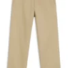Straight-fit pants in mercerized stretch cotton