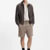 Straight-fit shorts in a linen blend