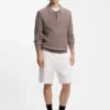 Straight-fit shorts in a linen blend