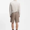 Straight-fit shorts in a linen blend
