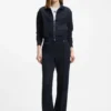 Straight-fit track pants in diamond jacquard