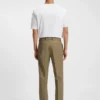 Straight-fit trousers in cotton-blend twill