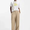 Straight-fit trousers with gold-tone carabiner chain
