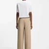 Straight-fit trousers with gold-tone carabiner chain