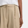 Straight-fit trousers with gold-tone carabiner chain