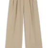 Straight-fit trousers with gold-tone carabiner chain