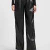 Straight-leg trousers in faux leather Straight-leg trousers in faux leather