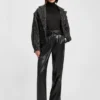 Straight-leg trousers in faux leather Straight-leg trousers in faux leather