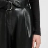 Straight-leg trousers in faux leather Straight-leg trousers in faux leather