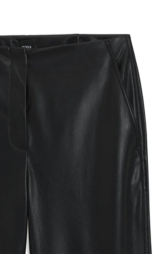 Straight-leg trousers in faux leather Straight-leg trousers in faux leather