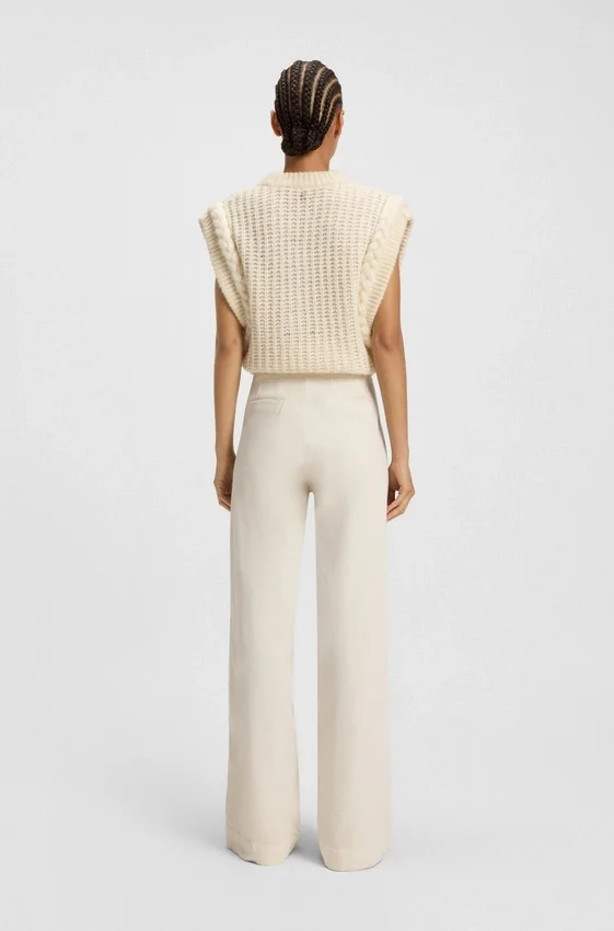Straight-leg trousers in stretch-cotton velvet Straight-leg trousers in stretch-cotton velvet