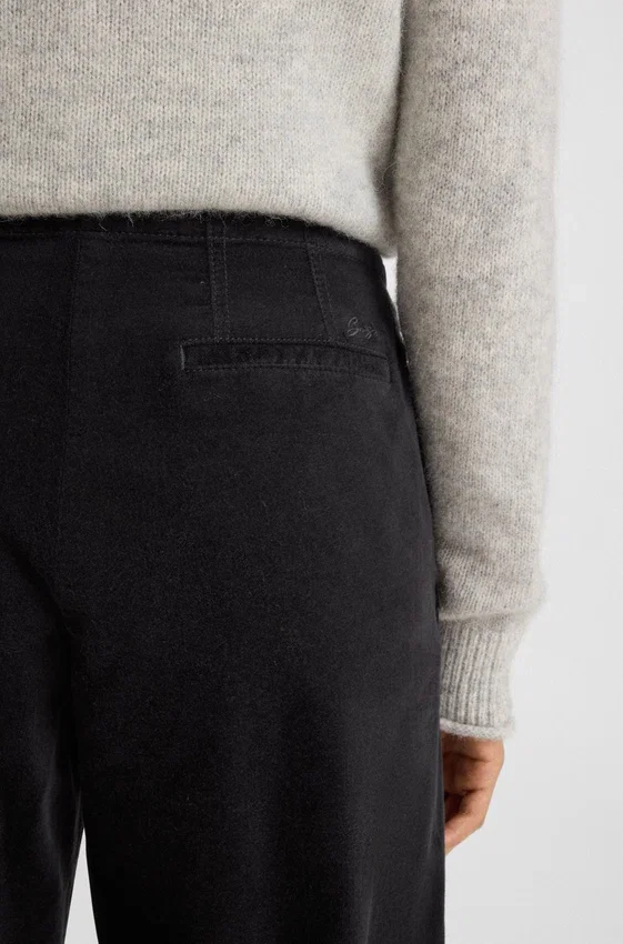 Straight-leg trousers in stretch-cotton velvet Straight-leg trousers in stretch-cotton velvet