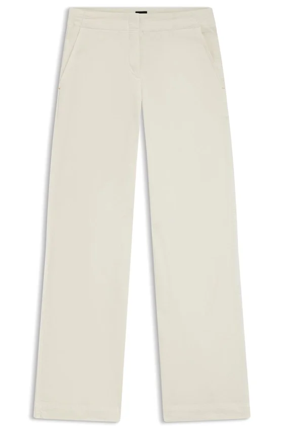 Straight-leg trousers in stretch-cotton velvet Straight-leg trousers in stretch-cotton velvet