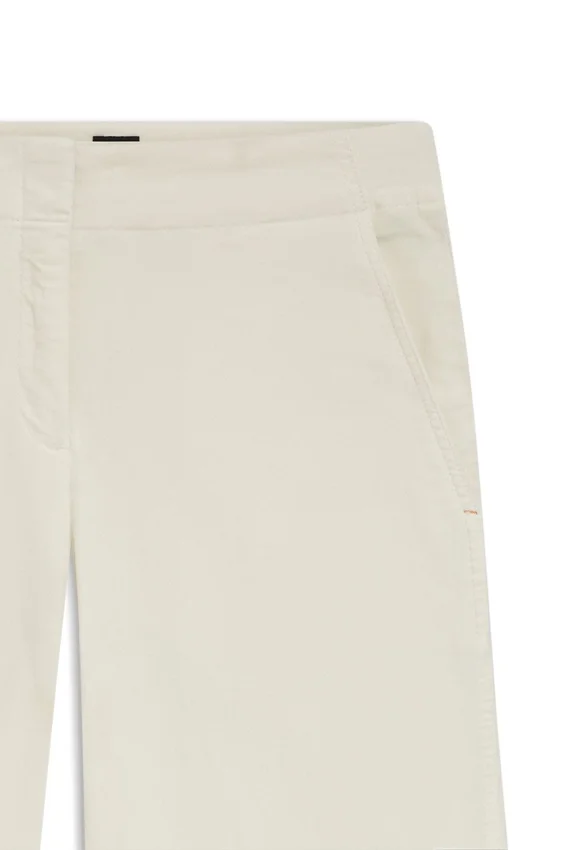 Straight-leg trousers in stretch-cotton velvet Straight-leg trousers in stretch-cotton velvet