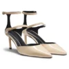 Strap-detail pumps in patent leather