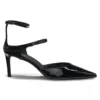 Strap-detail pumps in patent leather
