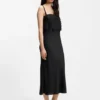 Strappy dress with laser-cut shapes Strappy dress with laser-cut shapes