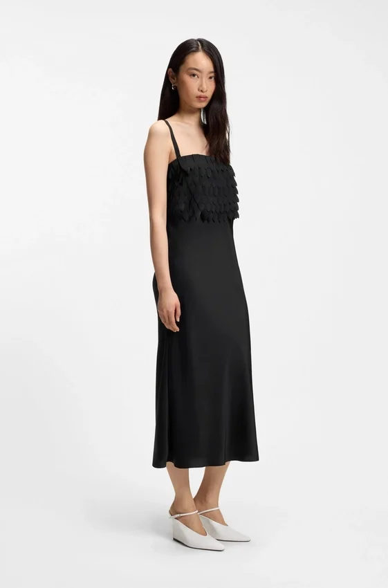 Strappy dress with laser-cut shapes Strappy dress with laser-cut shapes