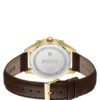Stratus chronograph watch with brown leather strap