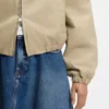 Stretch-cotton jacket with contrast corduroy collar Stretch-cotton jacket with contrast corduroy collar