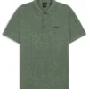 Stretch-cotton polo shirt with all-over print