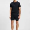 Stretch-cotton pyjama shorts with signature-stripe tape