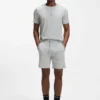 Stretch-cotton pyjama shorts with signature-stripe tape