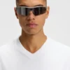 Stretch-cotton regular-fit T-shirt with contrast logo