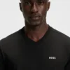 Stretch-cotton regular-fit T-shirt with contrast logo