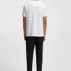Stretch-cotton regular-fit T-shirt with contrast logo