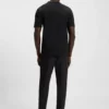 Stretch-cotton regular-fit T-shirt with contrast logo