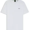 Stretch-cotton regular-fit T-shirt with contrast logo