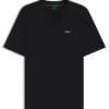 Stretch-cotton regular-fit T-shirt with contrast logo