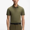Stretch-cotton slim-fit polo shirt with branding and stripes