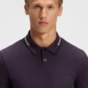 Stretch-cotton slim-fit polo shirt with branding and stripes